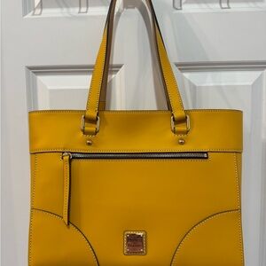 Dooney and Bourke Beacon Leather Large Mila Tote (Mustard) - NWT